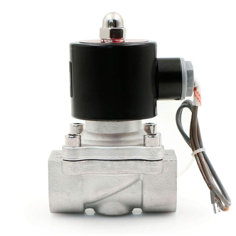 U.S. Solid 3/4" Stainless Steel Electric Solenoid Valve 24V DC N.C. Air Water Oil VITON - Image 3